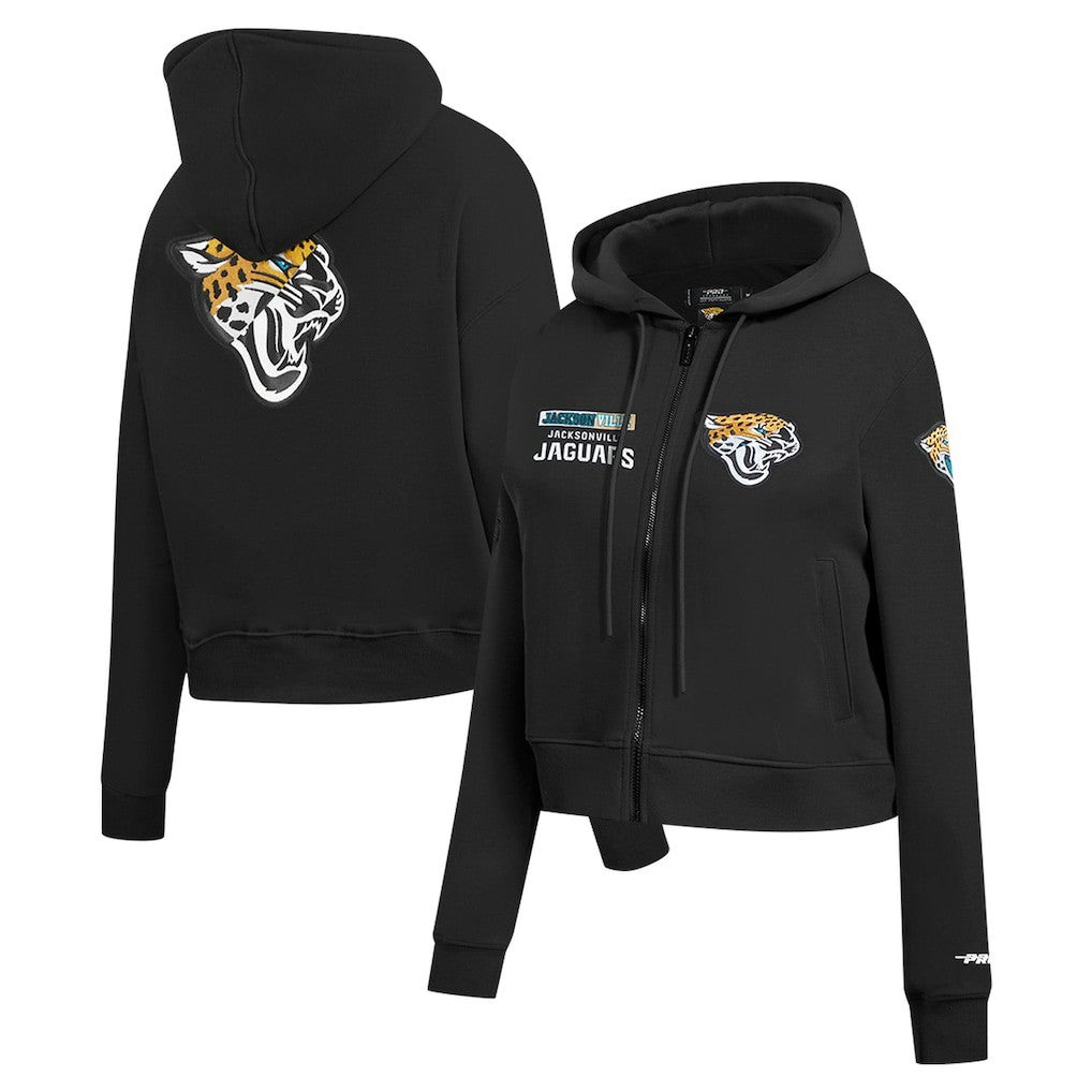 Jacksonville Jaguars Pro Standard Women's Split Logo Full-Zip Hoodie Black - NFL