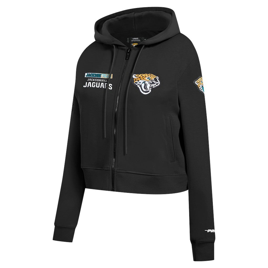 Jacksonville Jaguars Pro Standard Women's Split Logo Full-Zip Hoodie Black - NFL
