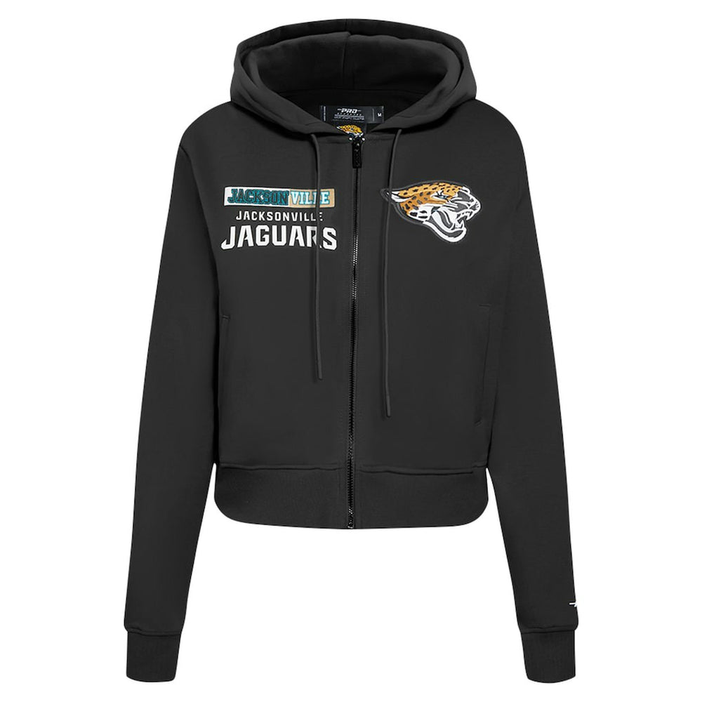 Jacksonville Jaguars Pro Standard Women's Split Logo Full-Zip Hoodie Black - NFL