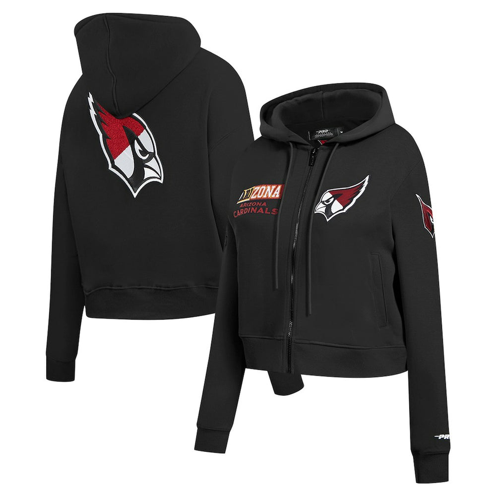 Arizona Cardinals Pro Standard Women's Split Logo Full-Zip Hoodie Black - NFL