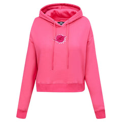 Miami Dolphins Pro Standard Women's Triple Pink Cropped Fleece Pullover Hoodie Pink - NFL