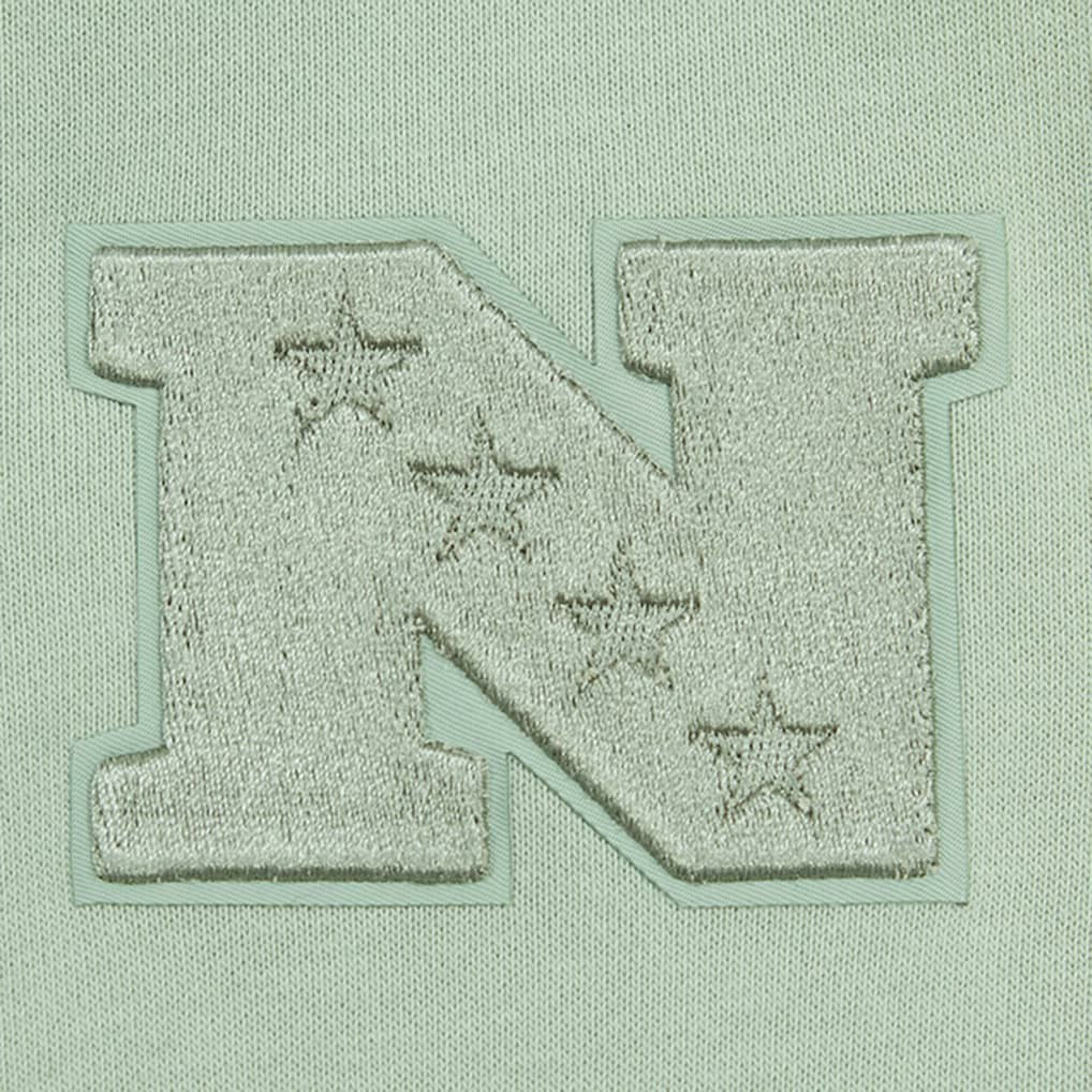 Carolina Panthers Pro Standard Women's Oversized Cropped Neutral Pullover Sweatshirt Light Green - NFL