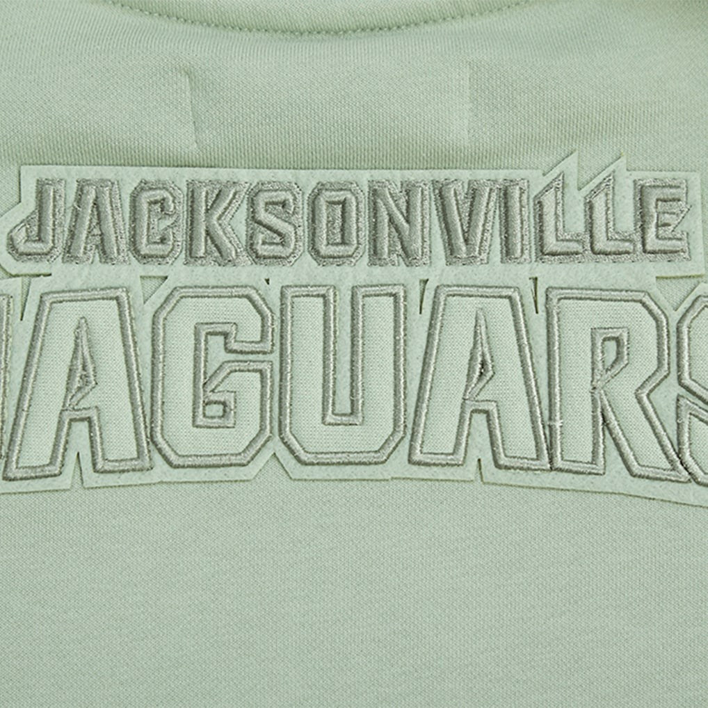 Jacksonville Jaguars Pro Standard Women's Oversized Cropped Neutral Pullover Sweatshirt Light Green - NFL