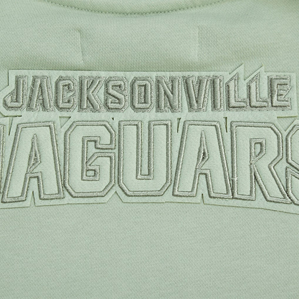 Jacksonville Jaguars Pro Standard Women's Oversized Cropped Neutral Pullover Sweatshirt Light Green - NFL