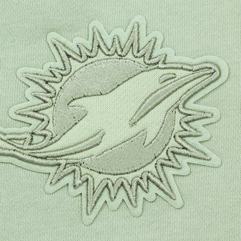 Miami Dolphins Pro Standard Women's Oversized Cropped Neutral Pullover Sweatshirt Light Green - NFL