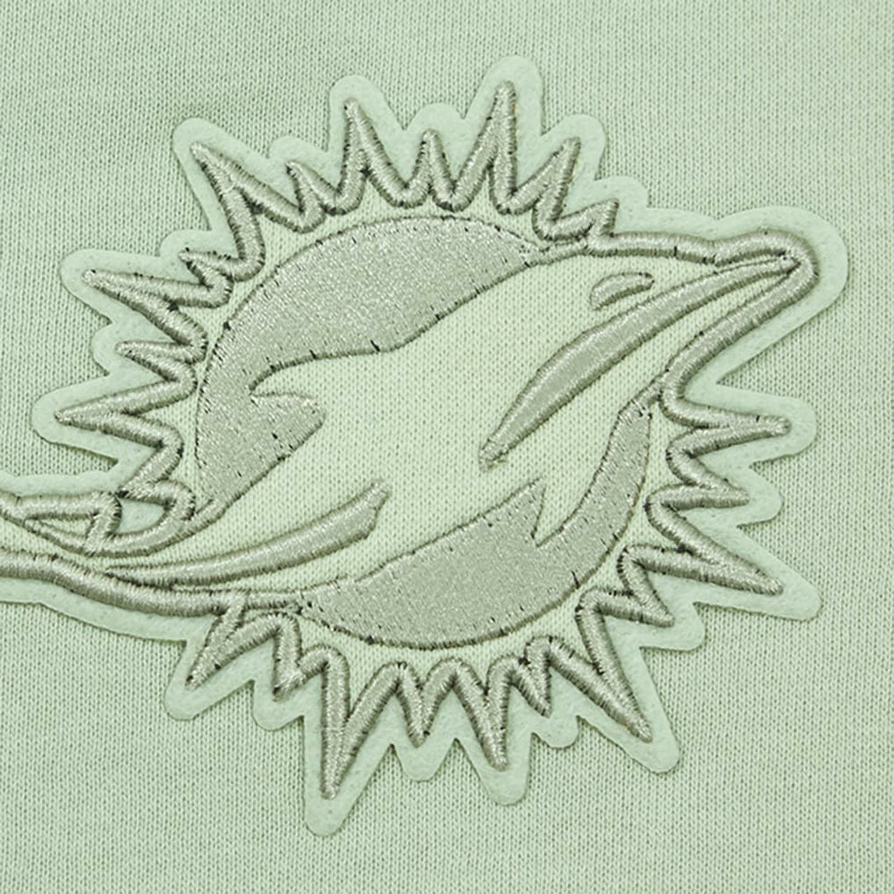 Miami Dolphins Pro Standard Women's Oversized Cropped Neutral Pullover Sweatshirt Light Green - NFL