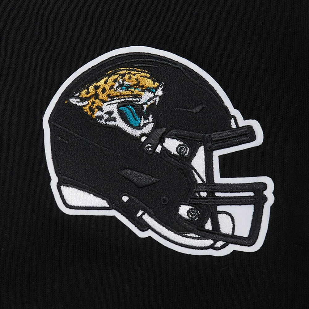 Jacksonville Jaguars Pro Standard Women's Jeweled Cropped Pullover Hoodie Black - NFL