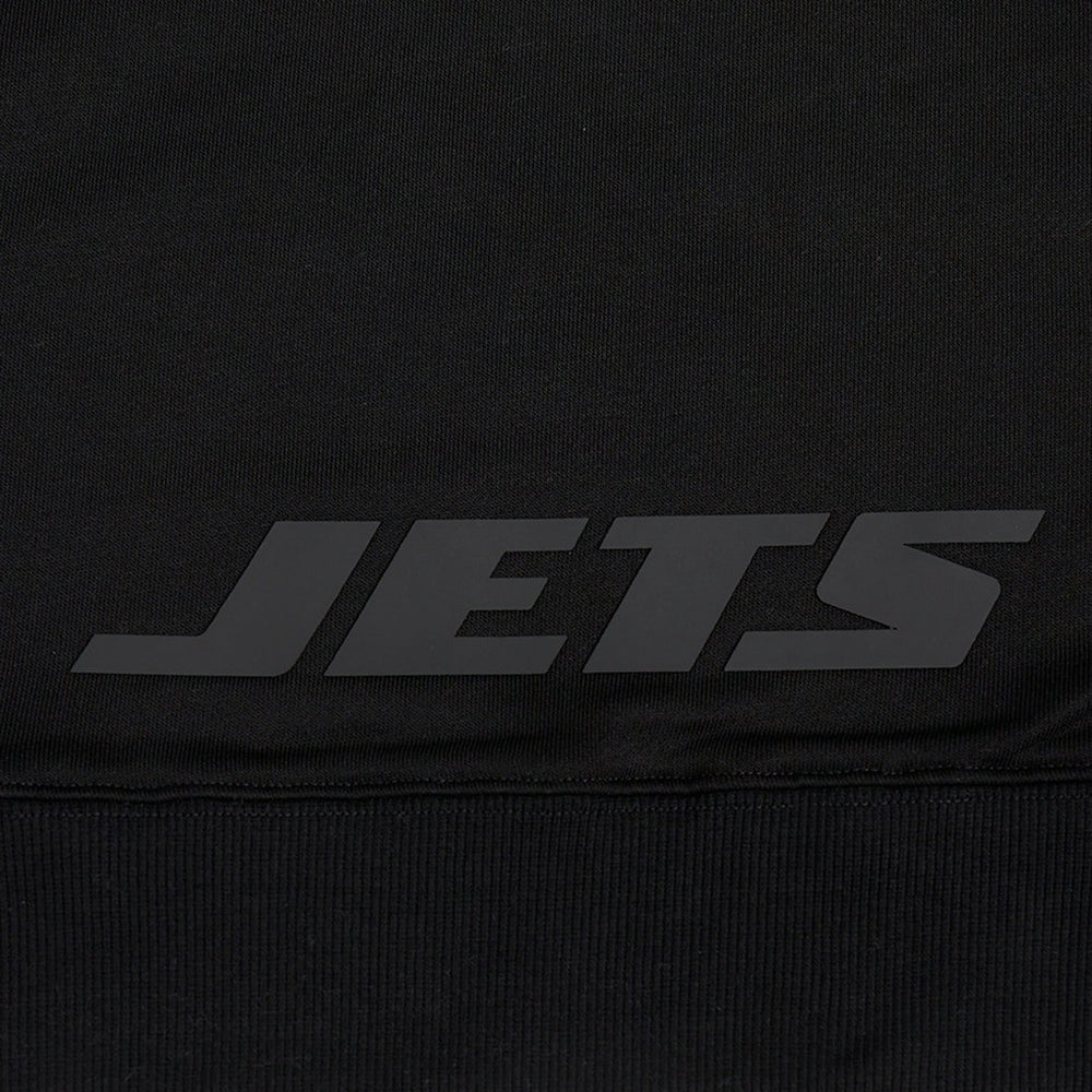 New York Jets Pro Standard Women's Jeweled Cropped Pullover Hoodie Black - NFL