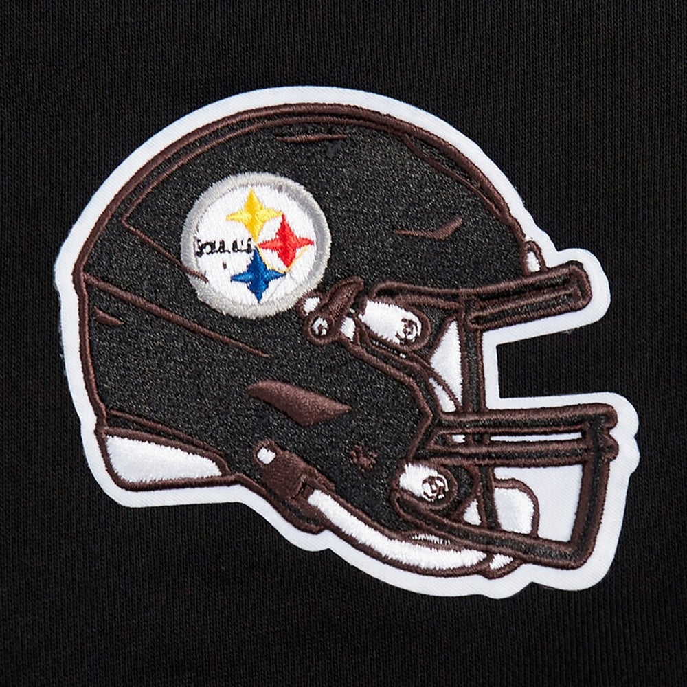 Pittsburgh Steelers Pro Standard Women's Jeweled Cropped Pullover Hoodie Black - NFL