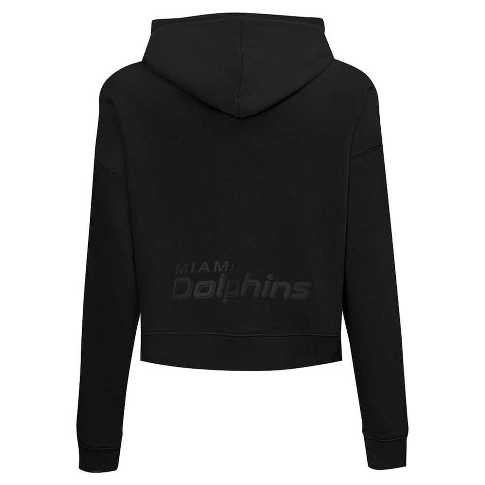 Miami Dolphins Pro Standard Women's Jeweled Cropped Pullover Hoodie Black - NFL