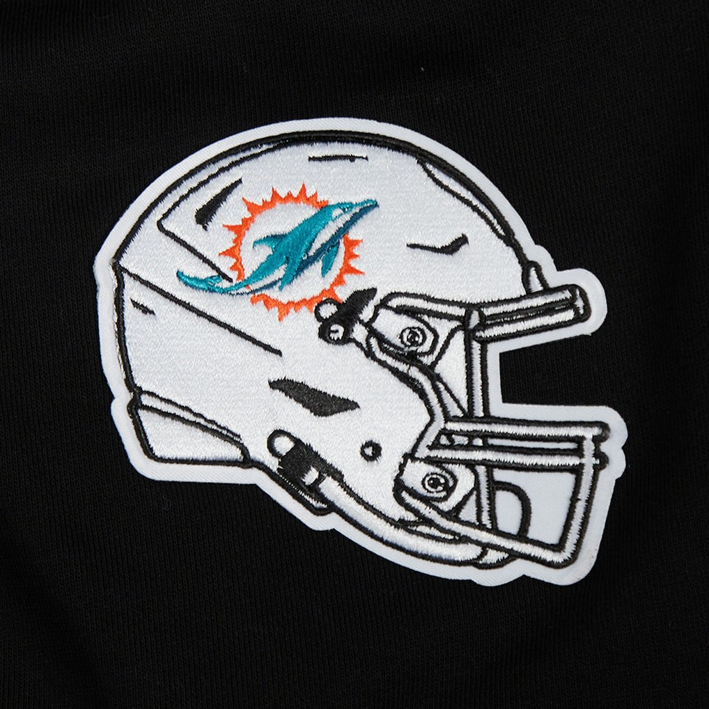 Miami Dolphins Pro Standard Women's Jeweled Cropped Pullover Hoodie Black - NFL