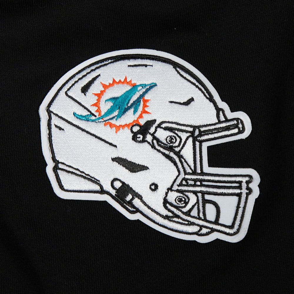 Miami Dolphins Pro Standard Women's Jeweled Cropped Pullover Hoodie Black - NFL