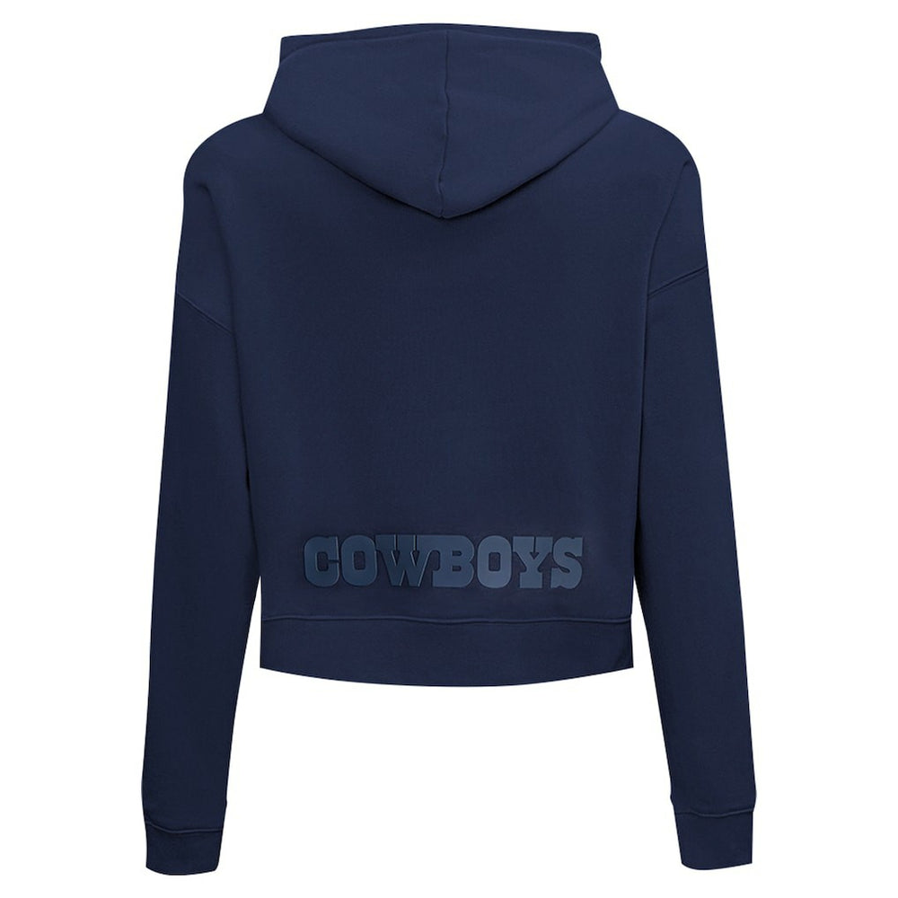 Dallas Cowboys Pro Standard Women's Jeweled Cropped Pullover Hoodie Navy - NFL