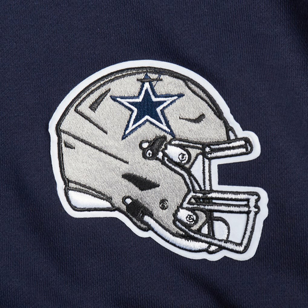 Dallas Cowboys Pro Standard Women's Jeweled Cropped Pullover Hoodie Navy - NFL