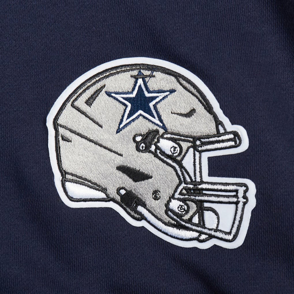 Dallas Cowboys Pro Standard Women's Jeweled Cropped Pullover Hoodie Navy - NFL