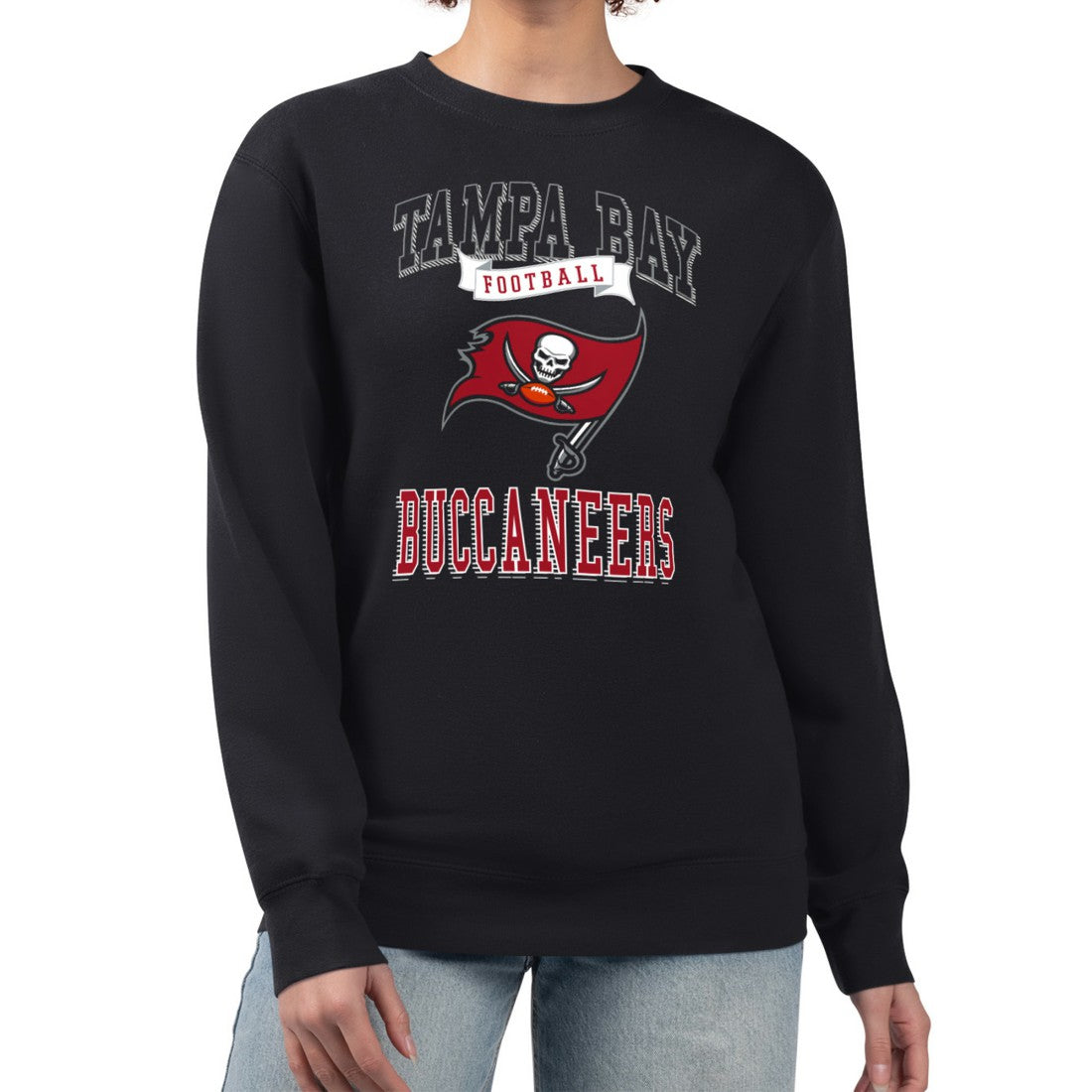 Tampa Bay Buccaneers G-III 4Her by Carl Banks Women's Team Logo Graphic Tri-Blend Pullover Sweatshirt Black - NFL
