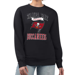 Tampa Bay Buccaneers G-III 4Her by Carl Banks Women's Team Logo Graphic Tri-Blend Pullover Sweatshirt Black - NFL