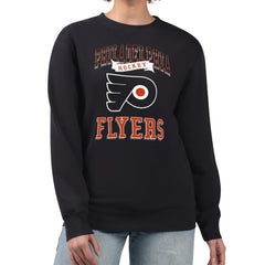 Philadelphia Flyers - G-III 4Her by Carl Banks Women's Team Logo Tri-Blend Fleece Pullover Sweatshirt Black