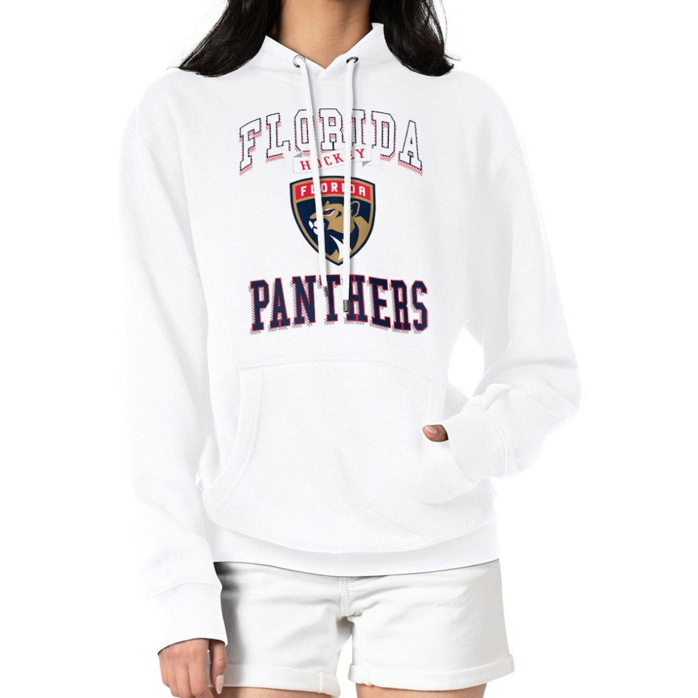 Florida Panthers - G-III 4Her by Carl Banks Women's Team Logo Tri-Blend Fleece Pullover Hoodie White