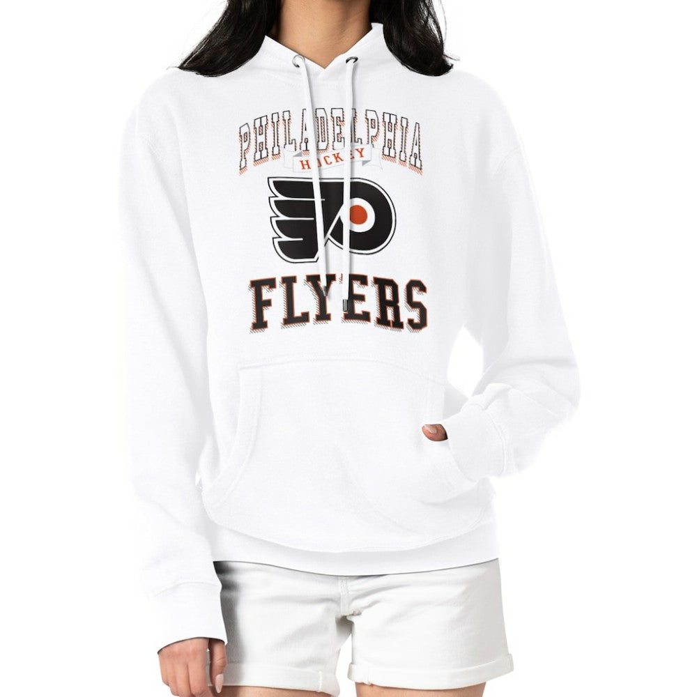 Philadelphia Flyers - G-III 4Her by Carl Banks Women's Team Logo Tri-Blend Fleece Pullover Hoodie White