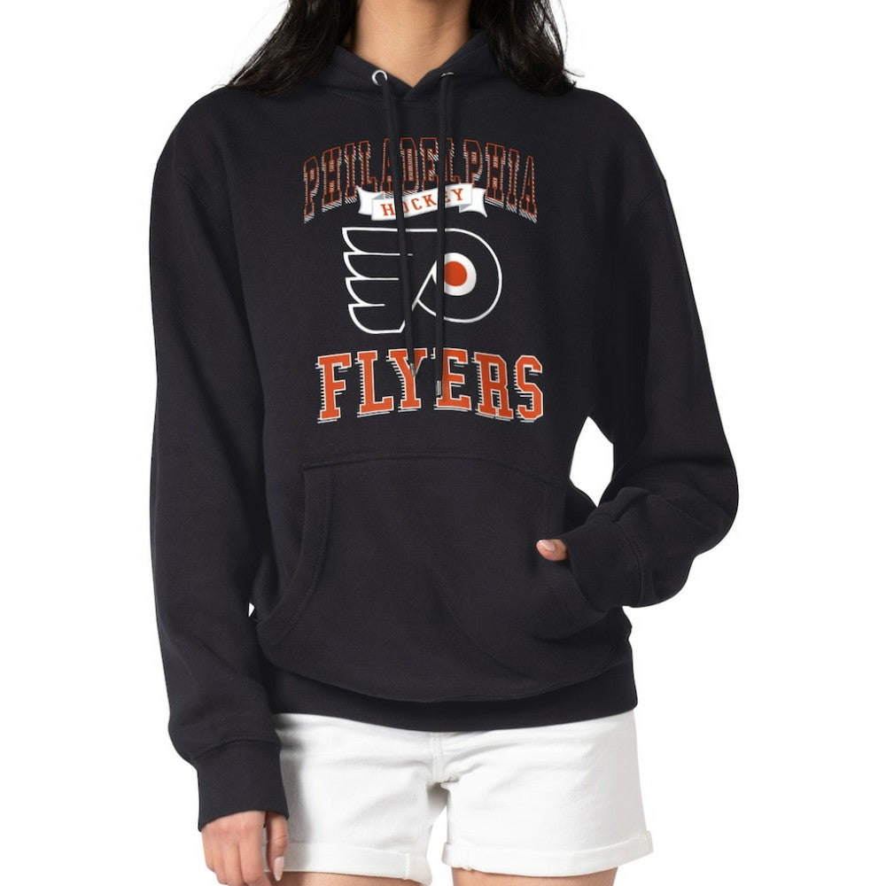Philadelphia Flyers - G-III 4Her by Carl Banks Women's Team Logo Tri-Blend Fleece Pullover Hoodie Black