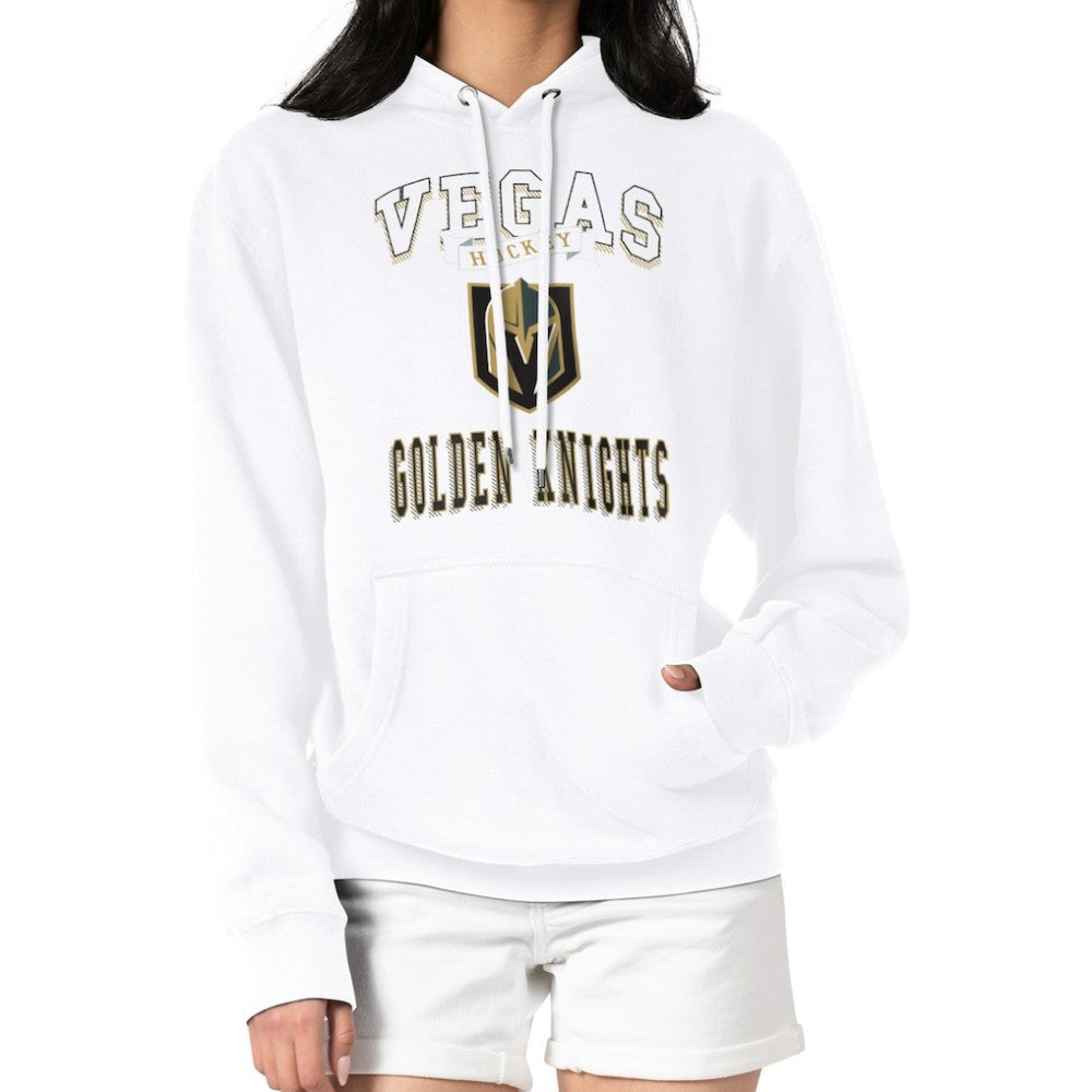 Vegas Golden Knights G-III 4Her by Carl Banks Women's Team Logo Tri-Blend Fleece Pullover Hoodie White