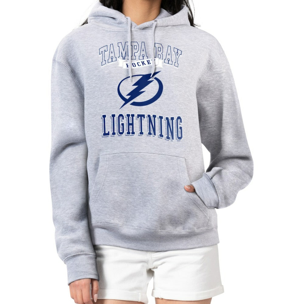 Tampa Bay Lightning - G-III 4Her by Carl Banks Women's Team Logo Tri-Blend Fleece Pullover Hoodie Heather Gray