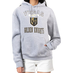 Vegas Golden Knights G-III 4Her by Carl Banks Women's Team Logo Tri-Blend Fleece Pullover Hoodie Heather Gray