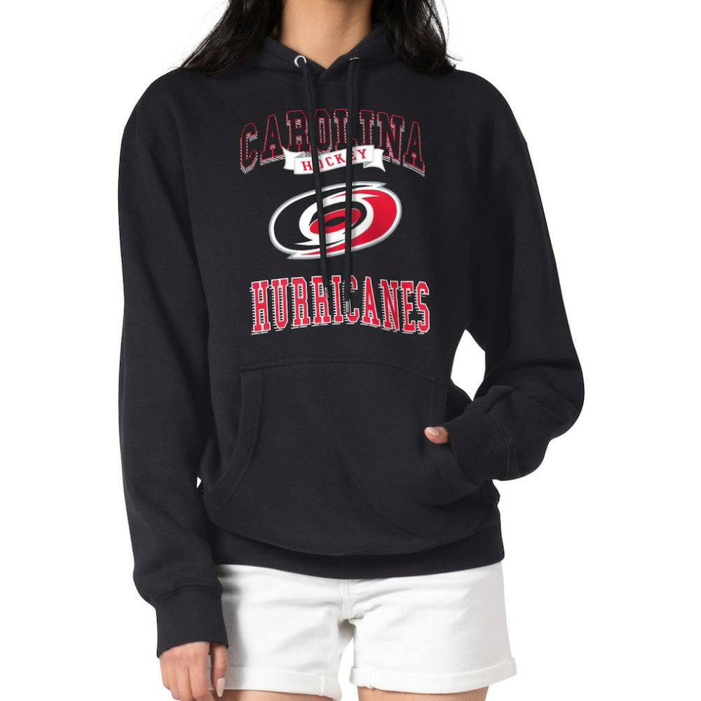 Carolina Hurricanes - G-III 4Her by Carl Banks Women's Team Logo Tri-Blend Fleece Pullover Hoodie Black