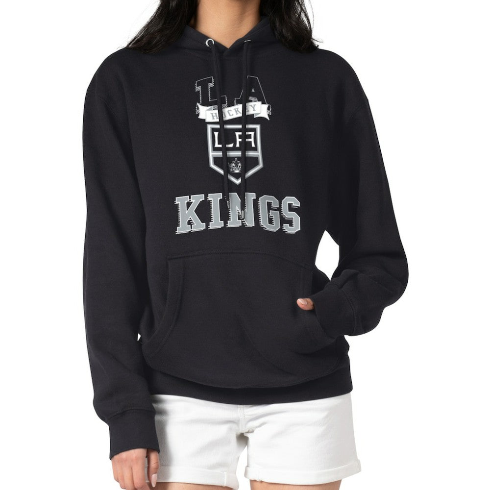 Los Angeles Kings - G-III 4Her by Carl Banks Women's Team Logo Tri-Blend Fleece Pullover Hoodie Black