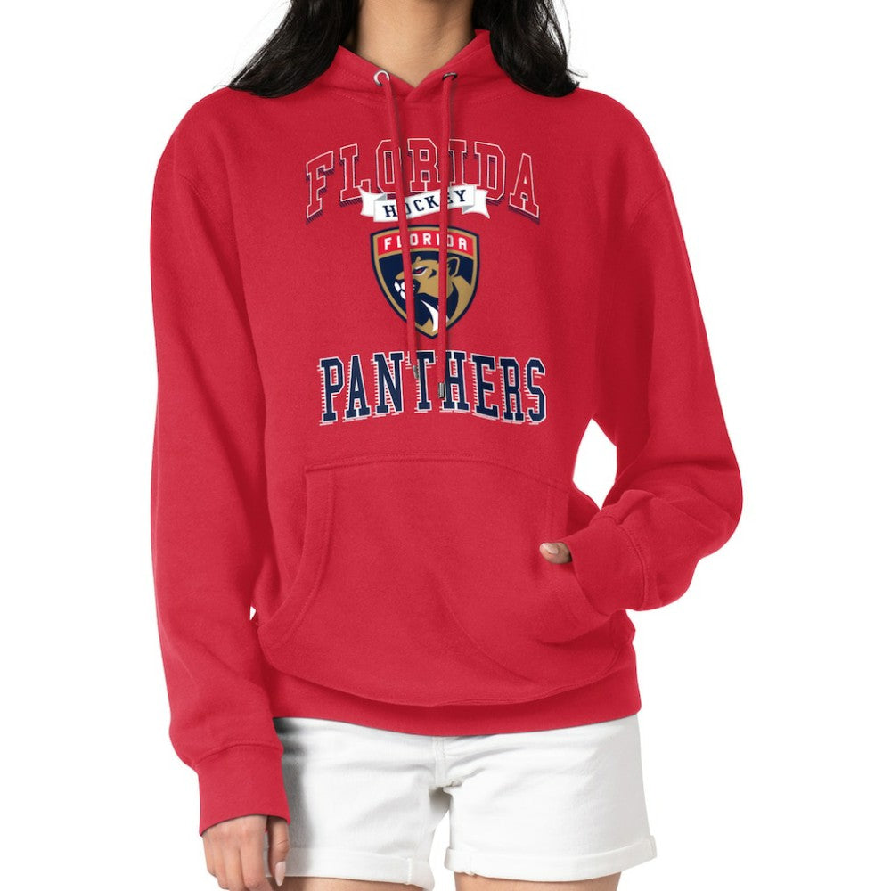 Florida Panthers - G-III 4Her by Carl Banks Women's Team Logo Tri-Blend Fleece Pullover Hoodie Red