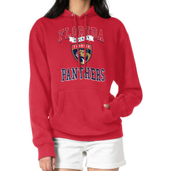 Florida Panthers - G-III 4Her by Carl Banks Women's Team Logo Tri-Blend Fleece Pullover Hoodie Red