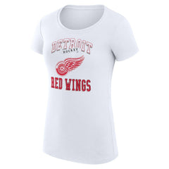 Detroit Red Wings - G-III 4Her by Carl Banks Women's Super-Slim Fit Lightweight Team Logo Graphic T-Shirt White