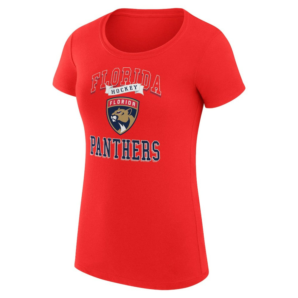 Florida Panthers - G-III 4Her by Carl Banks Women's Super-Slim Fit Lightweight Team Logo Graphic T-Shirt Red
