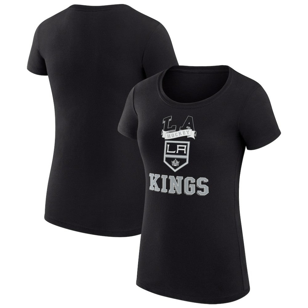 Los Angeles Kings - G-III 4Her by Carl Banks Women's Super-Slim Fit Lightweight Team Logo Graphic T-Shirt Black