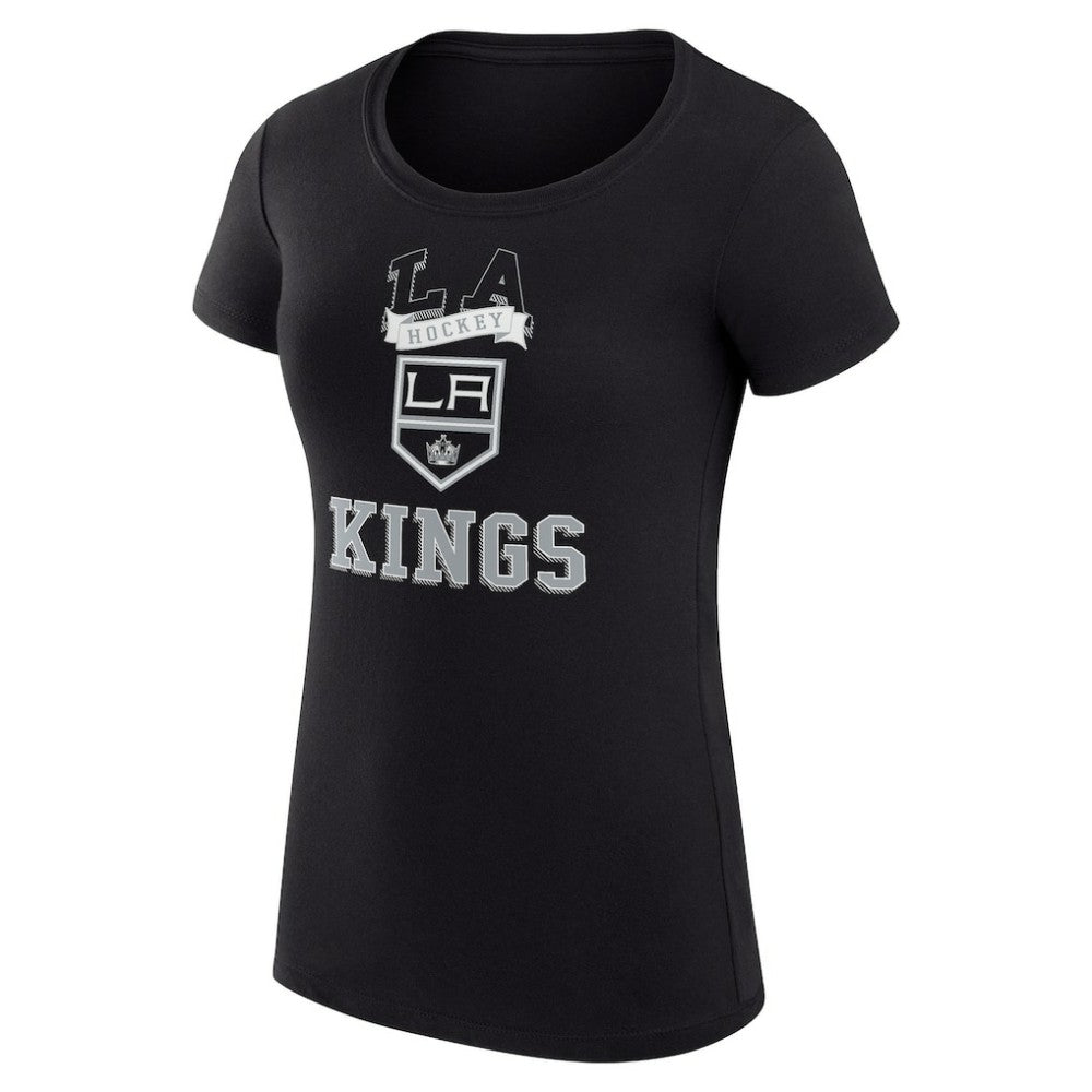 Los Angeles Kings - G-III 4Her by Carl Banks Women's Super-Slim Fit Lightweight Team Logo Graphic T-Shirt Black