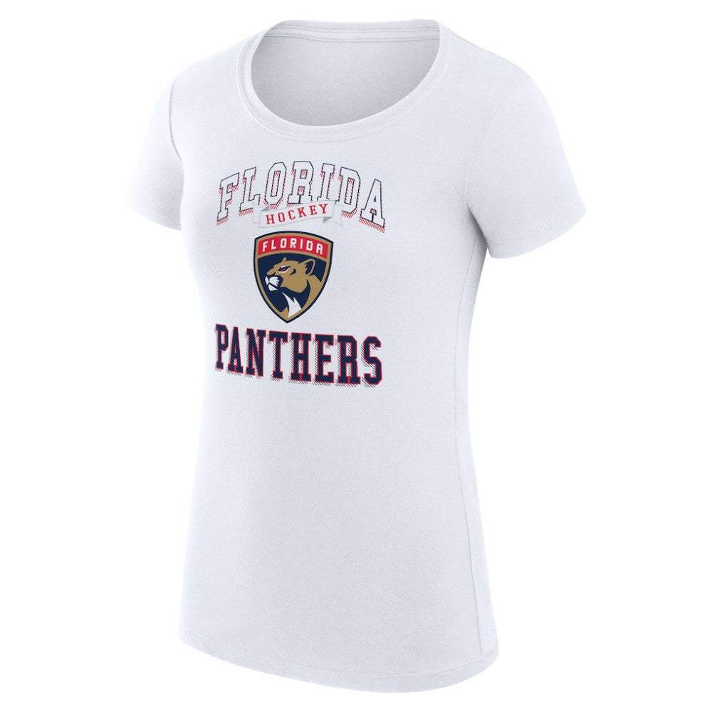 Florida Panthers - G-III 4Her by Carl Banks Women's Super-Slim Fit Lightweight Team Logo Graphic T-Shirt White