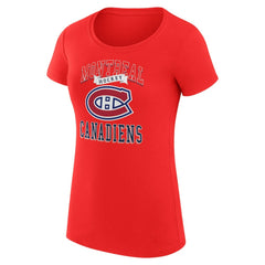 Montreal Canadiens - G-III 4Her by Carl Banks Women's Super-Slim Fit Lightweight Team Logo Graphic T-Shirt Red