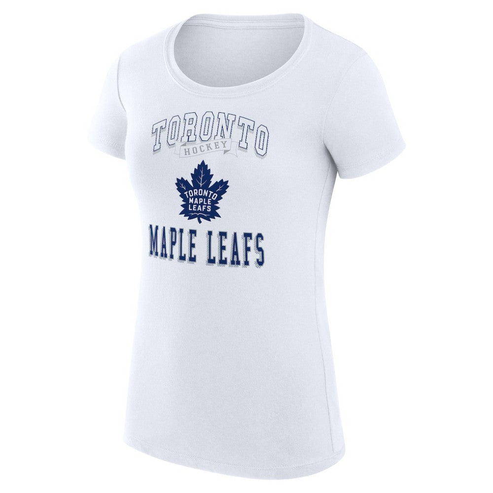 Toronto Maple Leafs - G-III 4Her by Carl Banks Women's Super-Slim Fit Lightweight Team Logo Graphic T-Shirt White