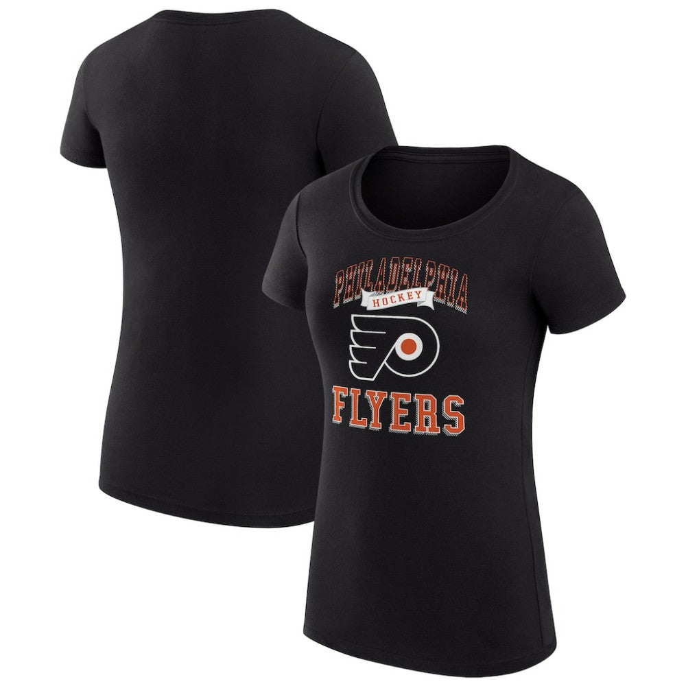 Philadelphia Flyers - G-III 4Her by Carl Banks Women's Super-Slim Fit Lightweight Team Logo Graphic T-Shirt Black