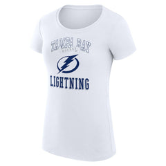 Tampa Bay Lightning - G-III 4Her by Carl Banks Women's Super-Slim Fit Lightweight Team Logo Graphic T-Shirt White