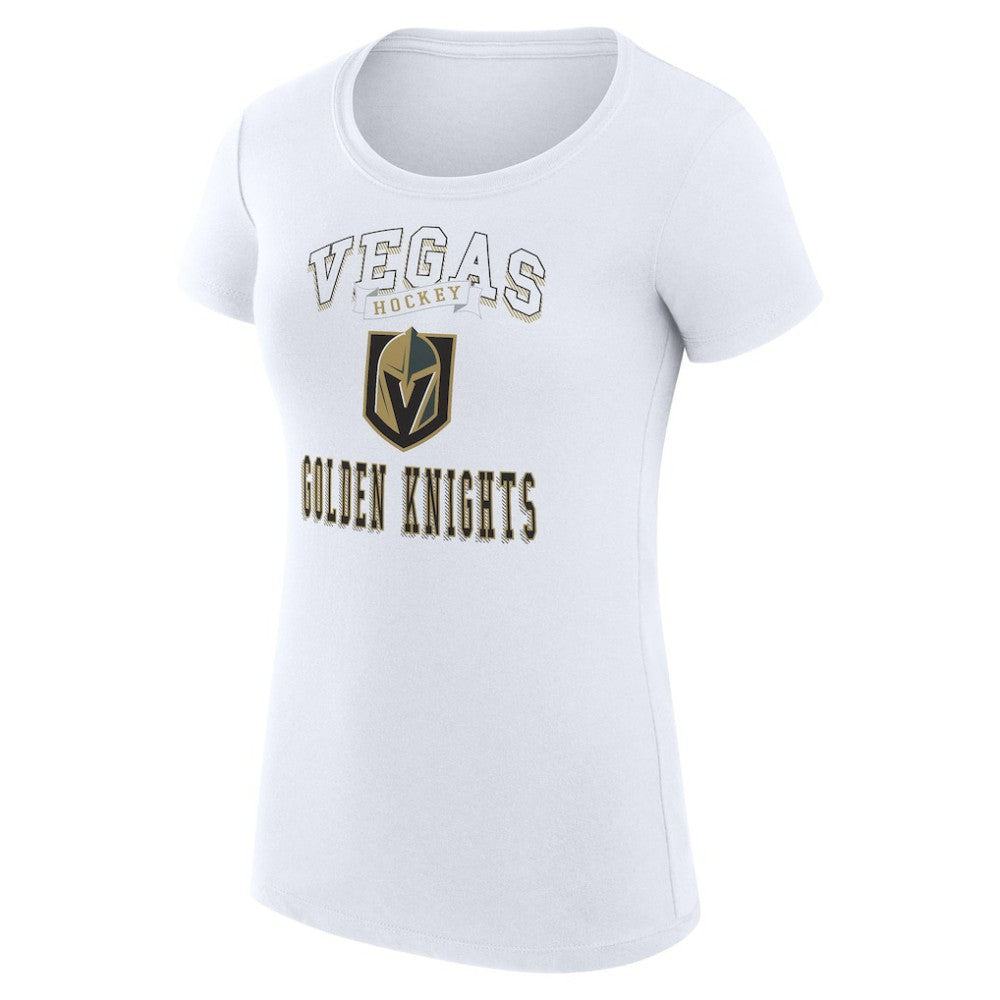 Vegas Golden Knights G-III 4Her by Carl Banks Women's Super-Slim Fit Lightweight Team Logo Graphic T-Shirt White