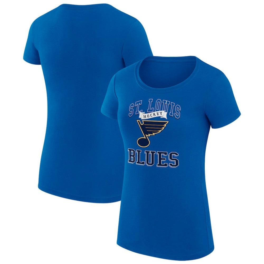 St. Louis Blues - G-III 4Her by Carl Banks Women's Super-Slim Fit Lightweight Team Logo Graphic T-Shirt Blue