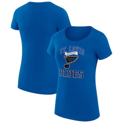 St. Louis Blues - G-III 4Her by Carl Banks Women's Super-Slim Fit Lightweight Team Logo Graphic T-Shirt Blue