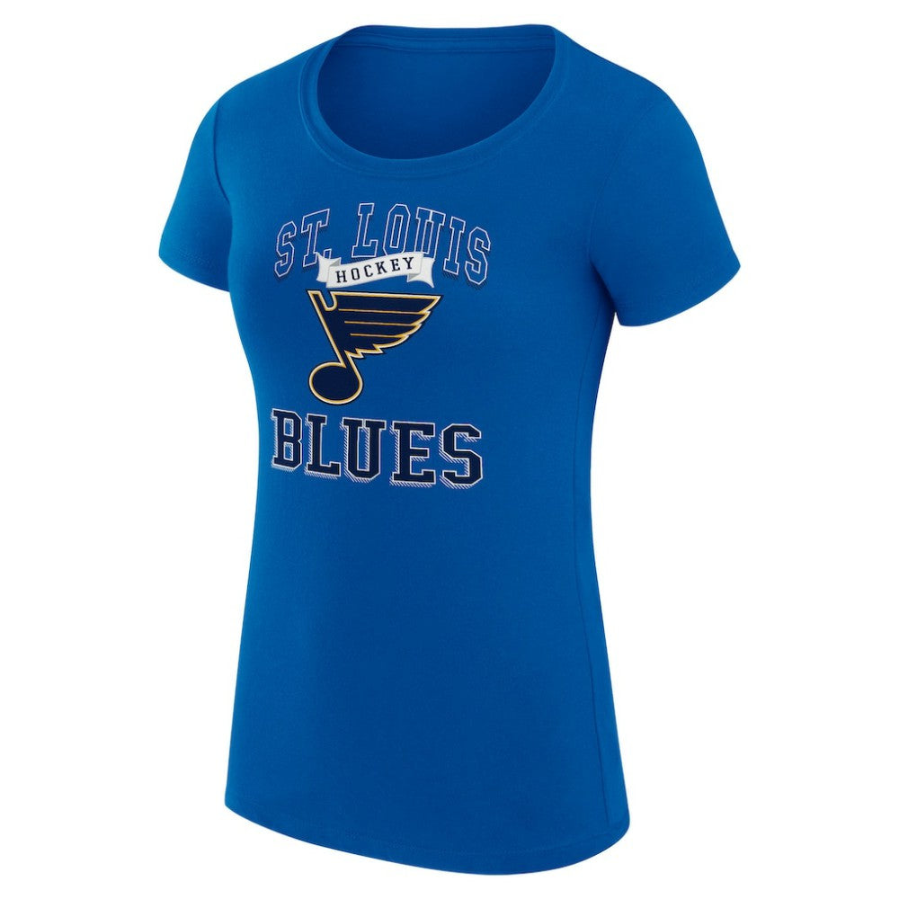 St. Louis Blues - G-III 4Her by Carl Banks Women's Super-Slim Fit Lightweight Team Logo Graphic T-Shirt Blue