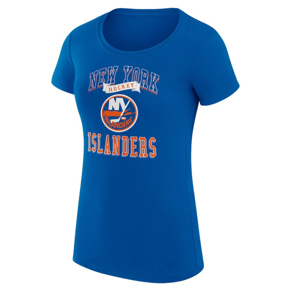 New York Islanders - G-III 4Her by Carl Banks Women's Super-Slim Fit Lightweight Team Logo Graphic T-Shirt Royal