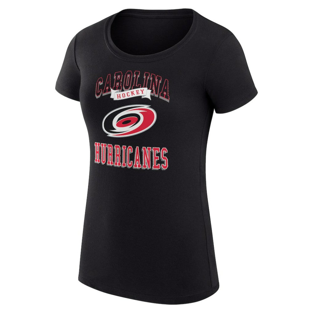 Carolina Hurricanes - G-III 4Her by Carl Banks Women's Super-Slim Fit Lightweight Team Logo Graphic T-Shirt Black