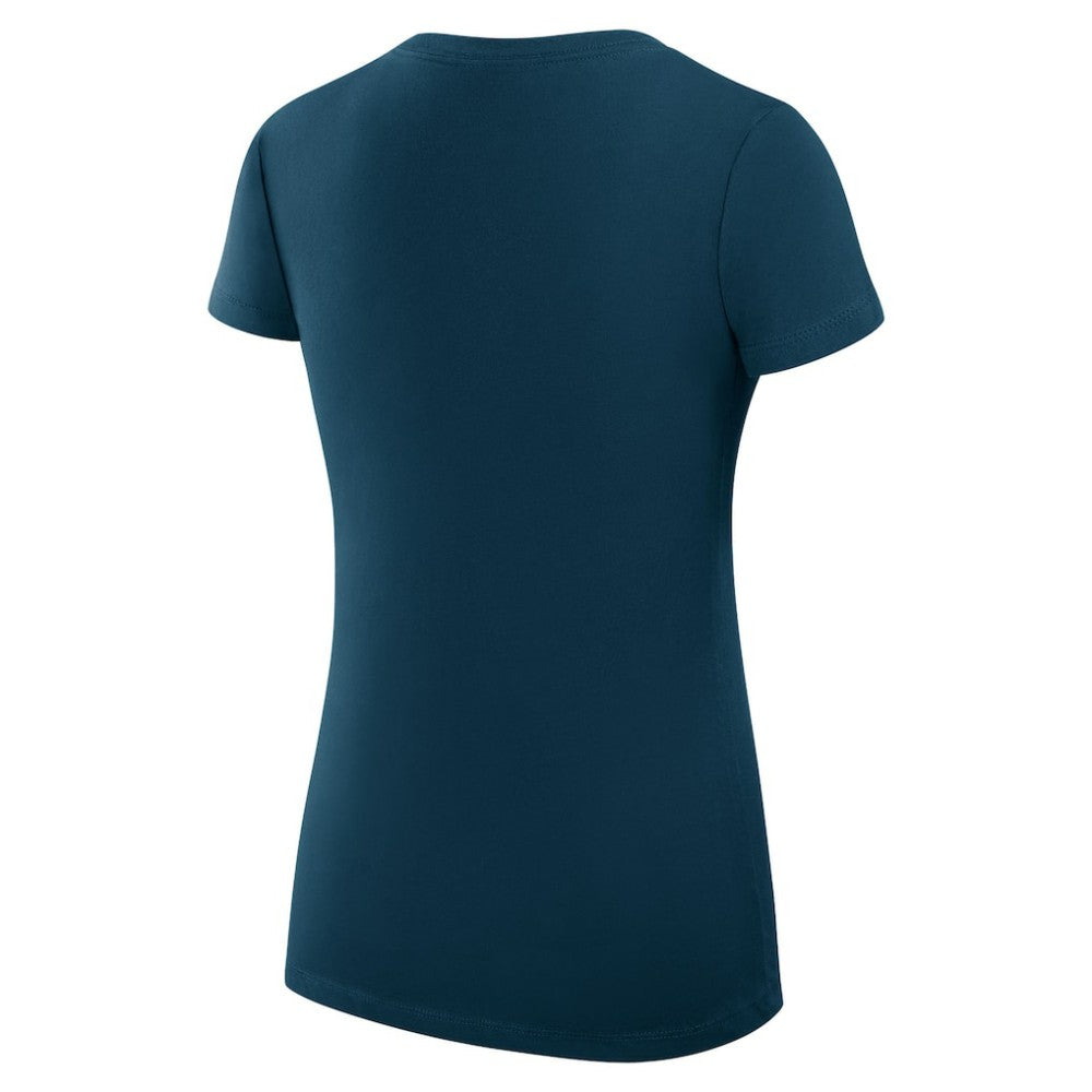 Columbus Blue Jackets - G-III 4Her by Carl Banks Women's Super-Slim Fit Lightweight Team Logo Graphic V-Neck T-Shirt Navy