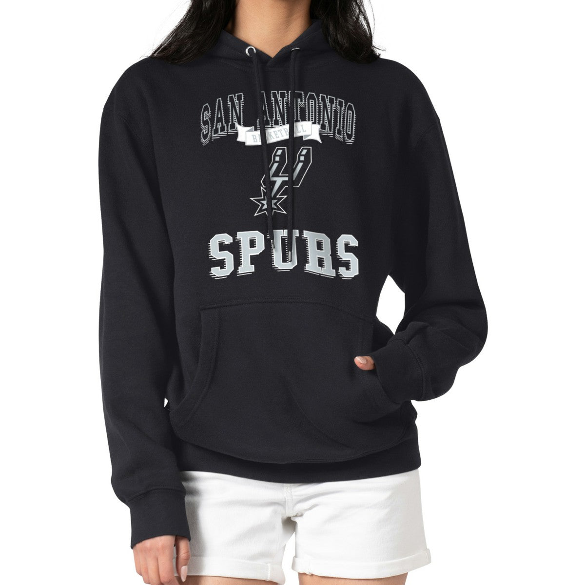 NBA - San Antonio Spurs G-III 4Her by Carl Banks Women's Graphic Fleece Pullover Hoodie - Black