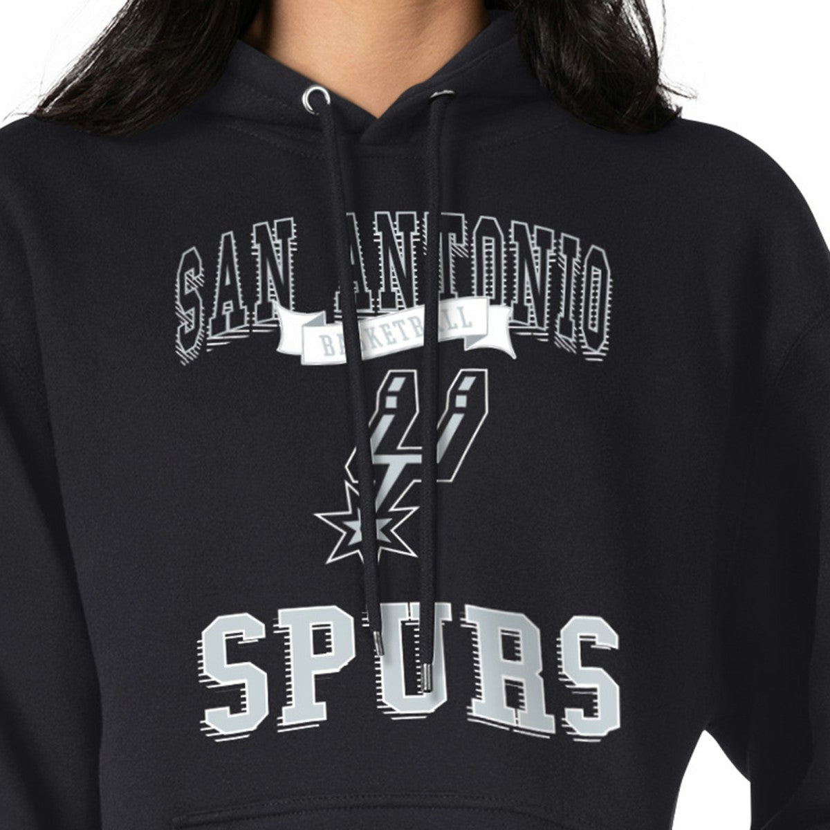 NBA - San Antonio Spurs G-III 4Her by Carl Banks Women's Graphic Fleece Pullover Hoodie - Black